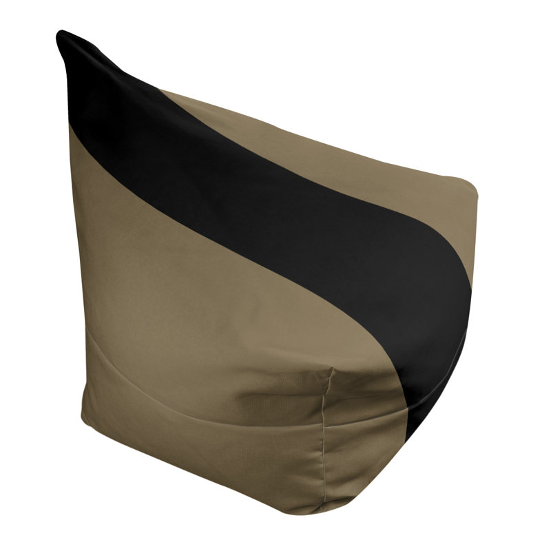 Bean Bag Cover, 42" H x 38" W x 2" D, Metallic Gold/Black
