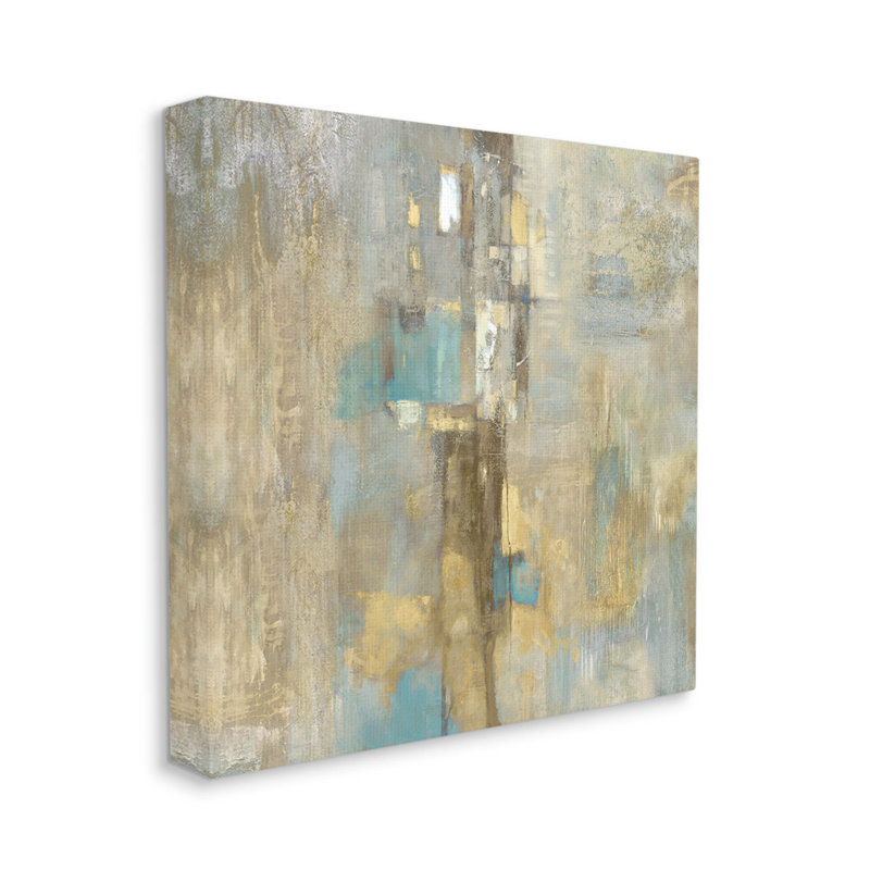 Art moderne sur toile, "Modern Shapes Composition" par Justin Turner, H 17 po x l 17 po x P 1,5 po