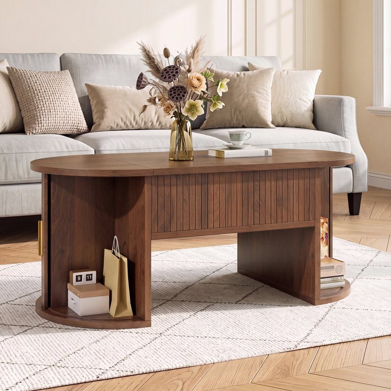 Coffee Table with Storage, Wood