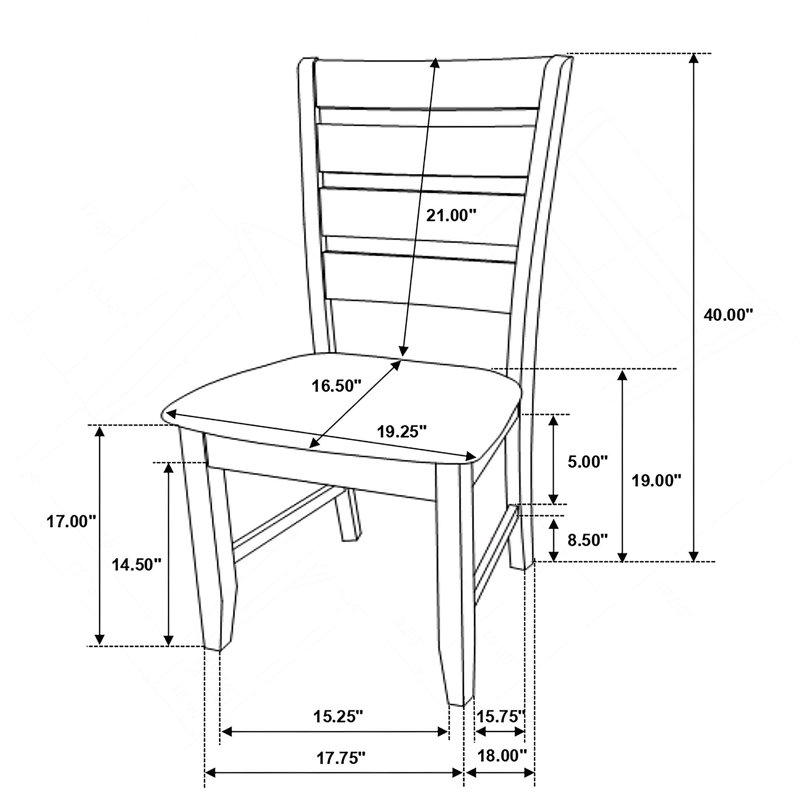 Dexter Grey and Dark Grey 6-piece Rectangular Dining Set