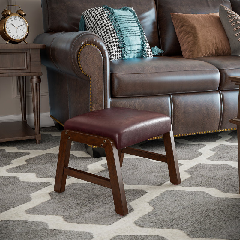 Repose-pieds pour salon Mid-Century moderne, Brun