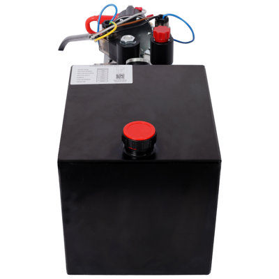 Groupe hydraulique, 47 x 18 x 18 cm, acier, 1 pièce, pompe hydraulique, noir, 12 V CC