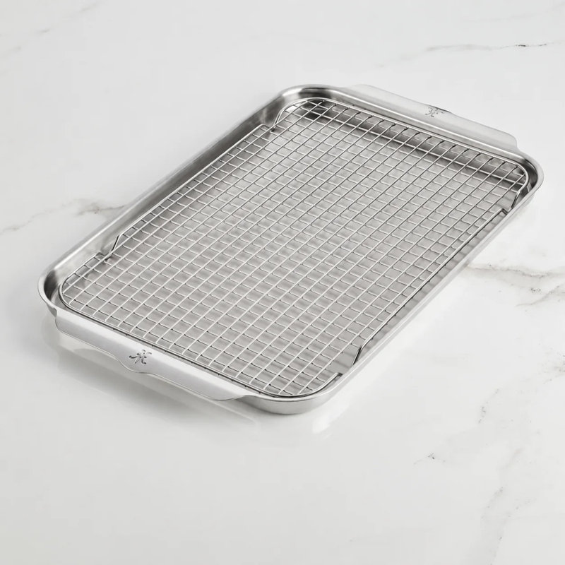 2 piece OvenBond Half Sheet Pan Set: Half Sheet Pan w/Baking Rack