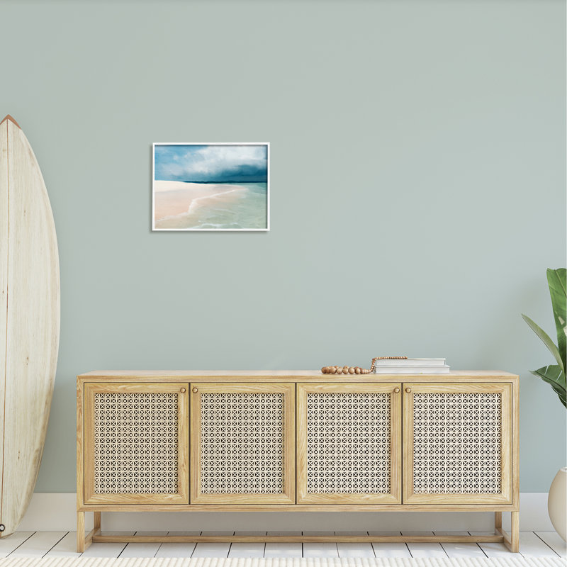 «Tranquil Clear Summer Beach Waves», art mural texturé giclée par Kim Allen_aq-591, H 16 po x l 20 po x P 1,5 po