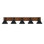 Oxbridge 5 Light Bath Bar Shown With 7" Cone Metal Shades