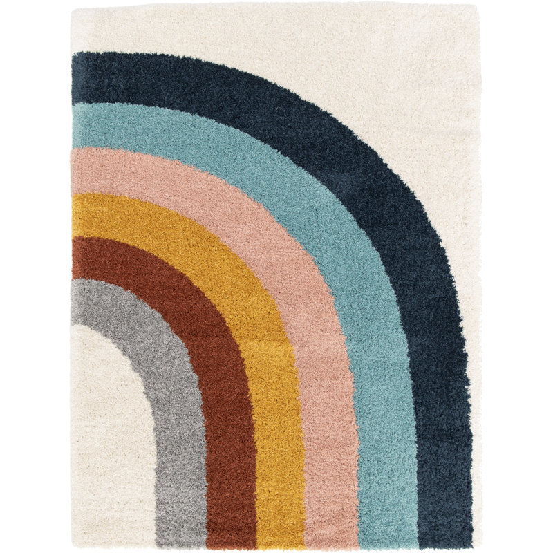 Camilo Blue/Pink/Brown/Grey Rug, Rectangle 160 x 213cm