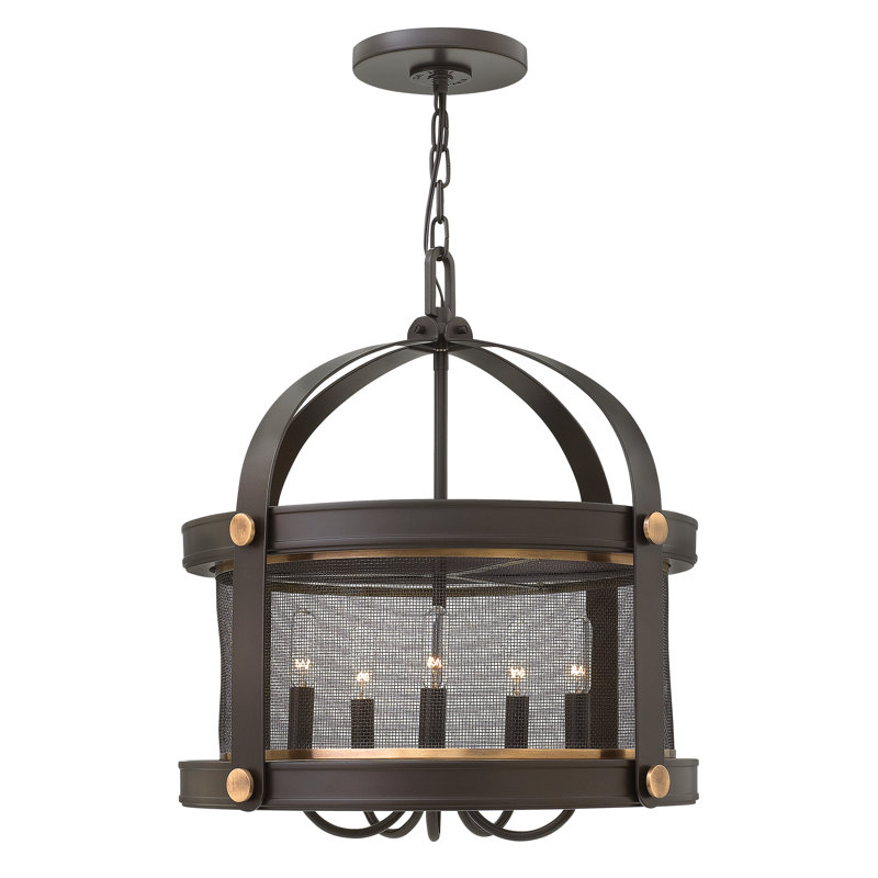 Beechwood 5 - Light Lantern Pendant, Buckeye Bronze