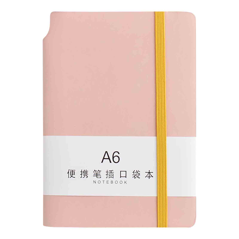 a Notebook A6 Horizontal Notebook Hand Thickened Office Learning Notebook, Pink