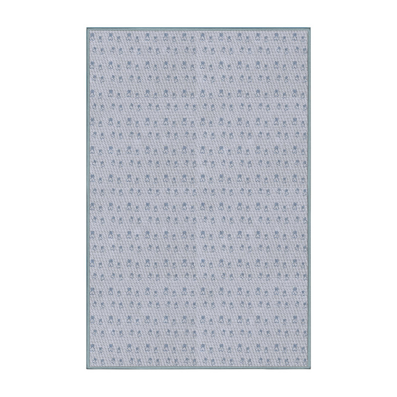 Tapis décoratif bleu clair Finola, Rectangle 8 pi x 10 pi