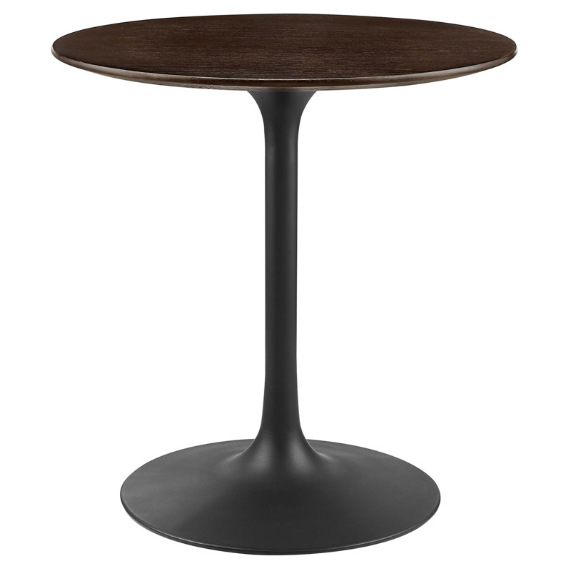 Modway Lippa Wood Dining Table, Black, Cherry Walnut, 27.5" L x 27.5" W