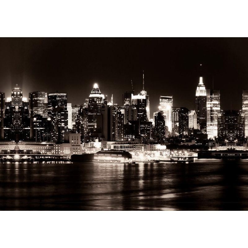 New York City At Night - Wrapped Canvas Art Prints, 20cm H x 30cm W x 3.8cm D
