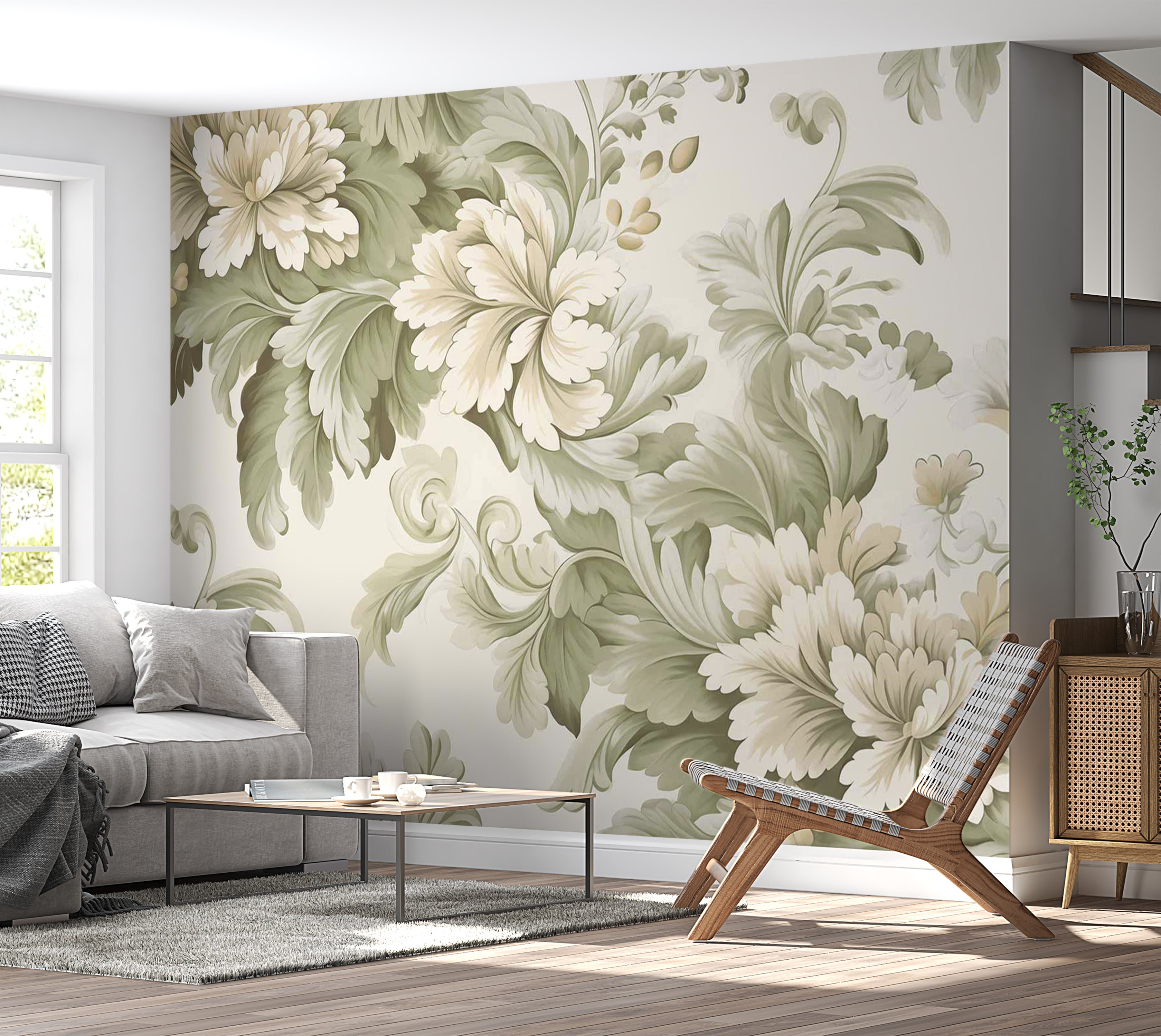 Red Barrel Studio® Peel & Stick Floral Wall Mural - Retro Vintage ...