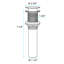 Robinet de salle de bain à cascade avec bonde escamotable en acier inoxydable noir mat pour un drain de remodelage, finition gracieuse-121767890