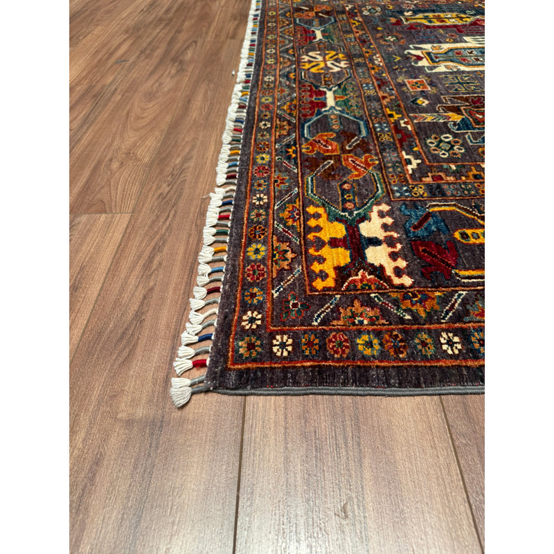Tapis en laine et coton anthracite Original