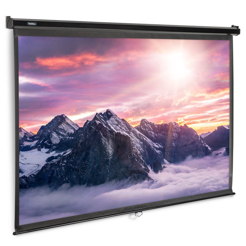 VonHaus Manual Projector Screen Projector Screen, 124.5cm H x 224.4cm W