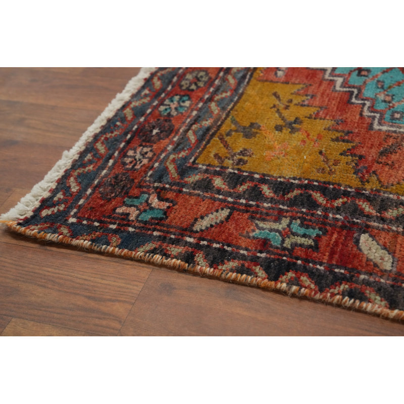 Tapis de couloir géométrique en laine 3 x 11 po