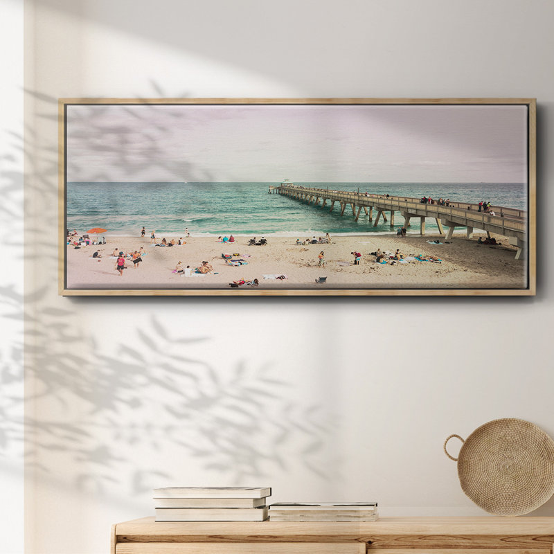 Deerfield Beach- Framed Canvas, 24" H x 60" W
