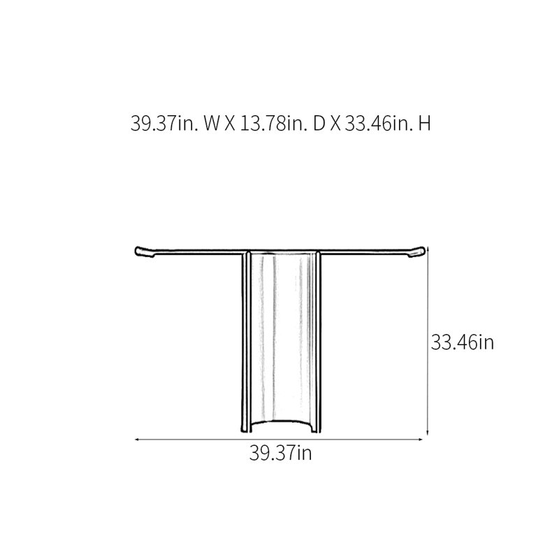 Console Modern Minimalist, H 33,46 po x l 39,37 po x P 13,78 po