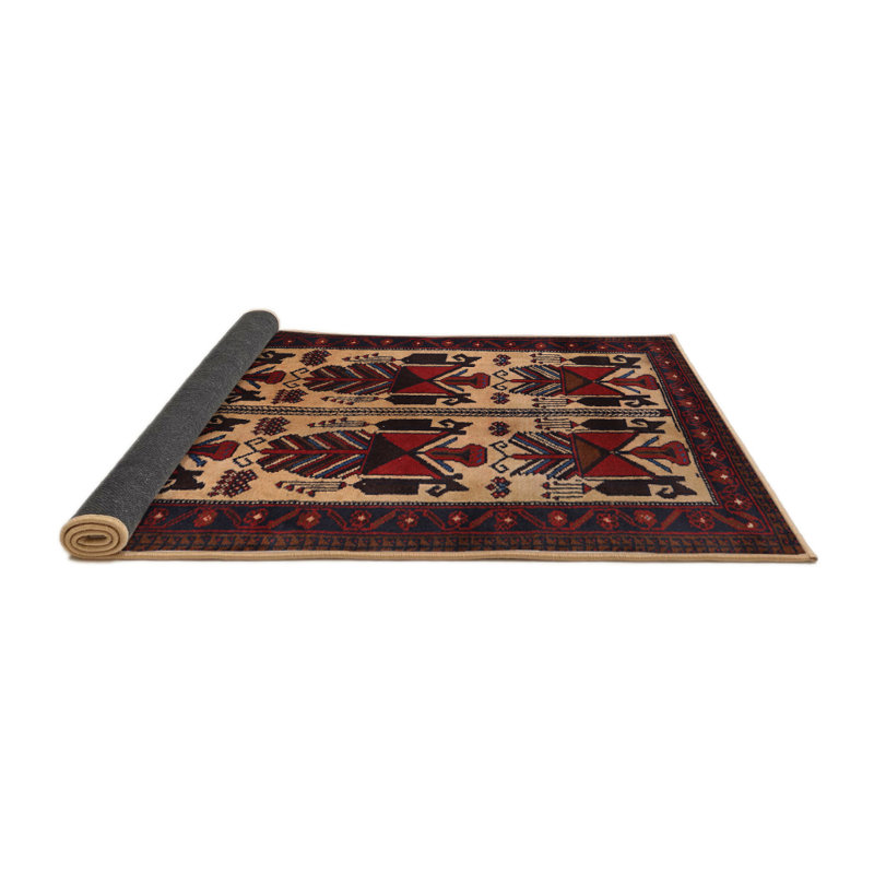 Tapis rouge / lin Southwestern, Rond 8 pi