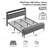 Modern Upholstered Platform Bed with a Starry Sky Projector, Built-in Storage Bench, Convenient Charging Station, Easy Assembly-240340907-240340903