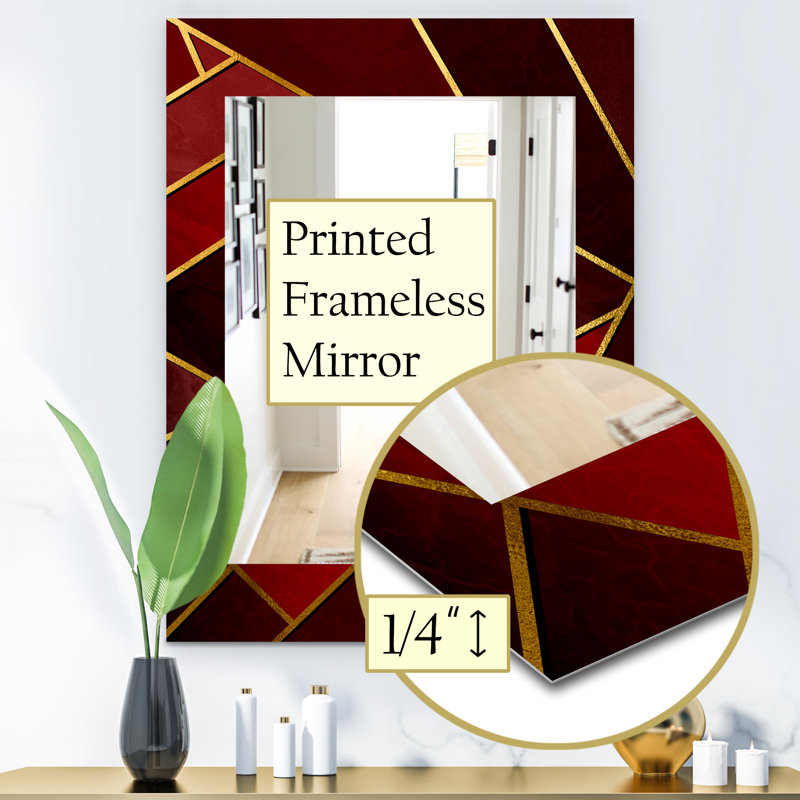 Miroir de salle de bain Capital, H 39,4 po x l 29,5 po, Rouge