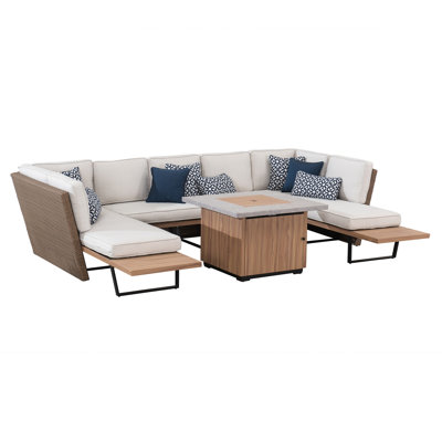 7 - Person Modular Patio Conversation Set with Cushions