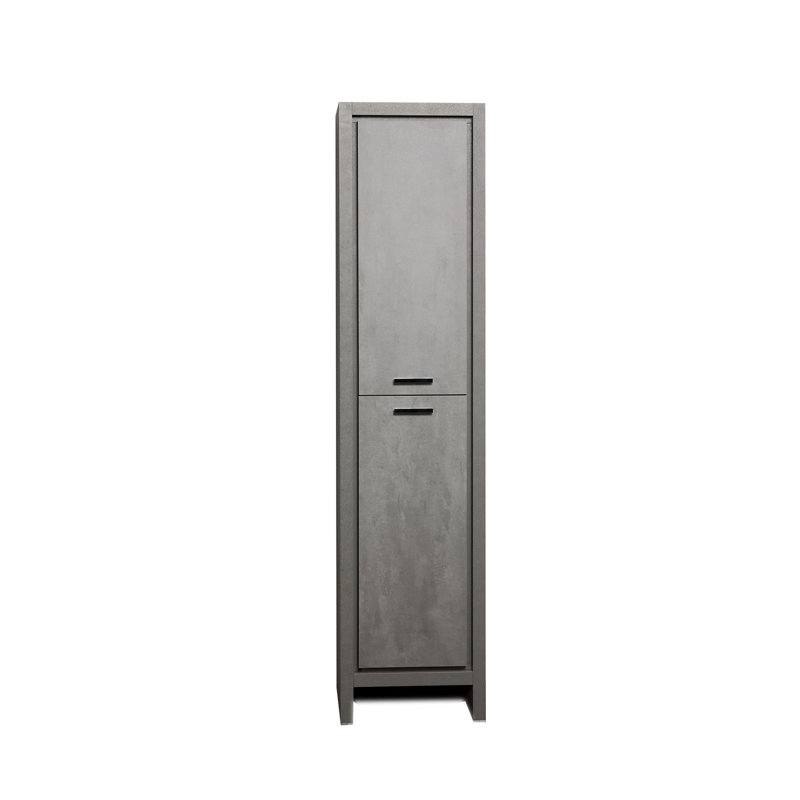 Armoire de rangement murale en lin Zielke, Gris