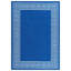 Greek-Key Blue Cream Non-Slip Polypropylene Area Rug — Washable Door Mat & Hallway Runner for Living Room, Kitchen & Bedroom-306008124