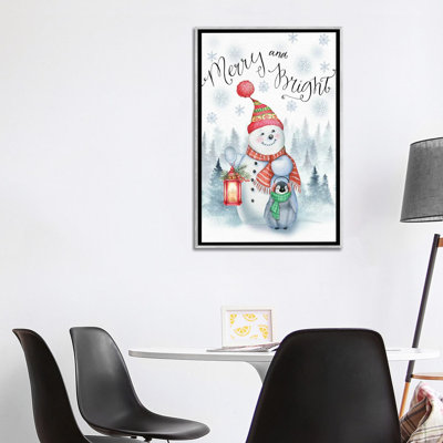 Merry and Bright - Wall Art Print - Framed Canvas