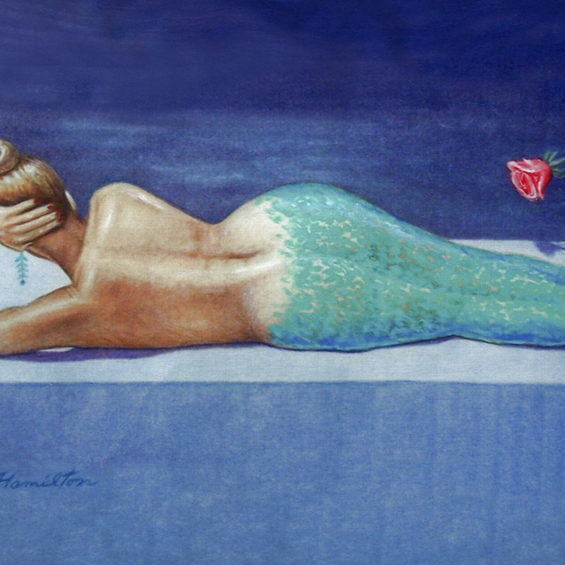 Housse et insert de coussin rectangulaire d'extérieur Mermaid Mermaid, Grand