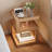 13.78"Yellow Solid Wood Mobile End Table