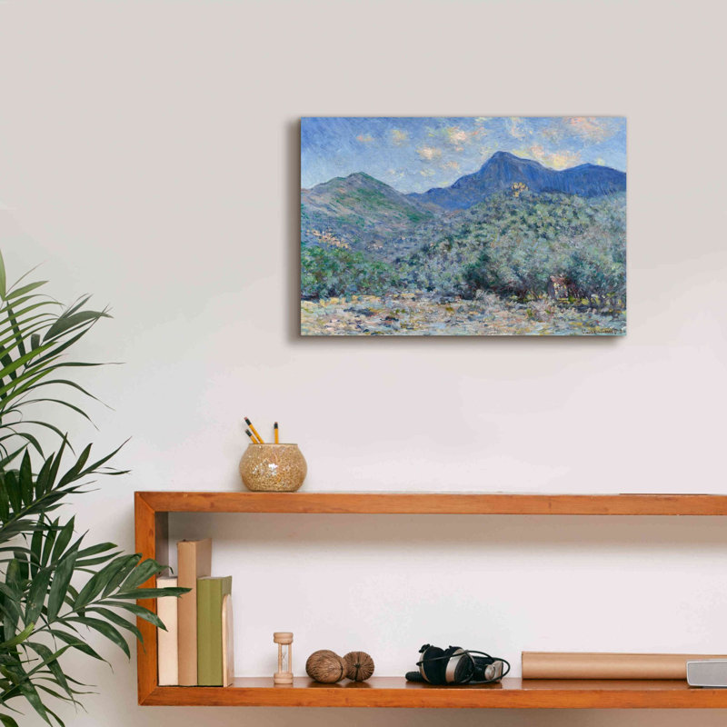 "Vallée de Buona, près de Bordviera" par Claude Monet, estampe numérique sur toile, H 12 po x l 18 po x P 0,75 po