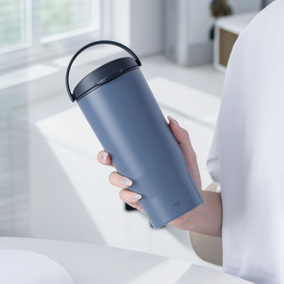 Ceramic Insulated Travel Mug with Handle Premium Thermal Cup for Hot and Cold Drinks