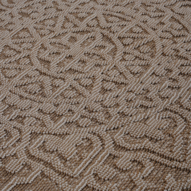 Tapis intérieur / extérieur 4X6 Medallion, Rectangle 4 pi x 6 pi 2 po