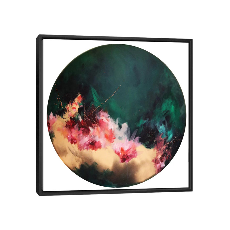 « eden », impression sur toile tendue, H 18 po x l 18 po x P 1,5 po, Toile avec cadre noir, Pas de tapis