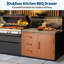 38.2 Inch Stainless Steel Outdoor Kitchen Door Drawer Combo with Triple Drawers and Access Door, Propane Storage, Adjustable Garbage Ring-661895437