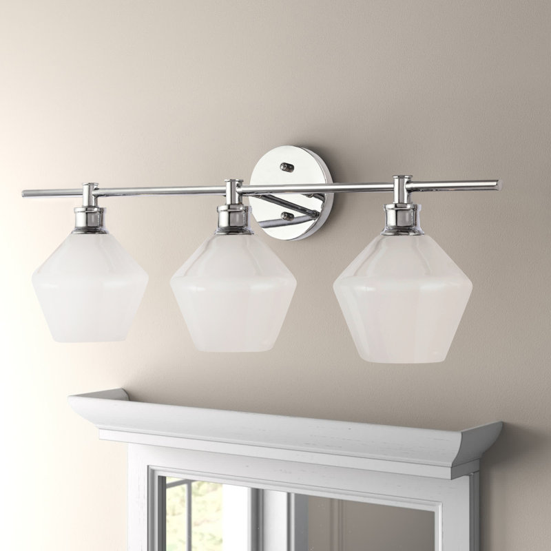 Éclairage pour meuble-lavabo Sullivan Street, Chrome, Blanc, 3