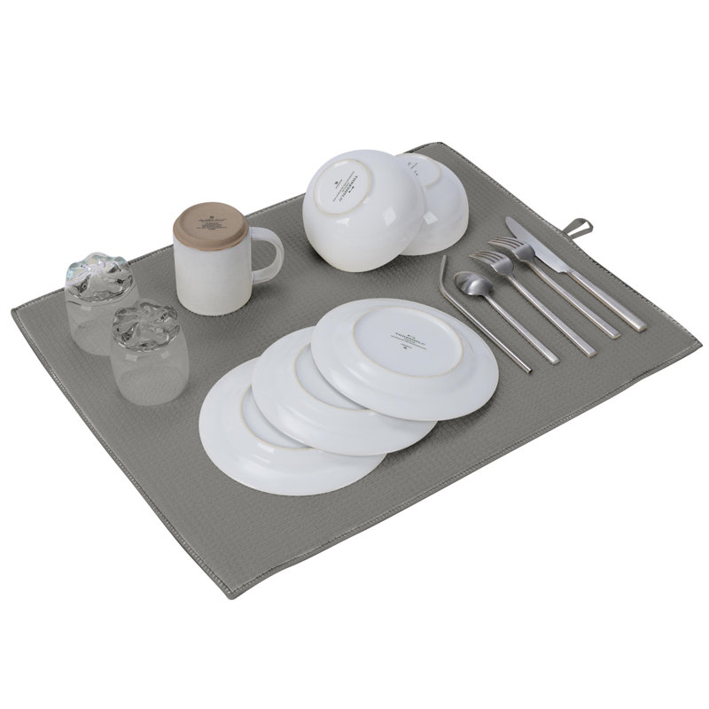 Paquet de 2 tapis de séchage Jumbo, Gris