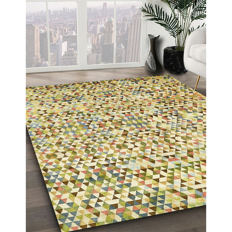 Tapis abstrait moderne Amayrany 515, Carré 3 pi