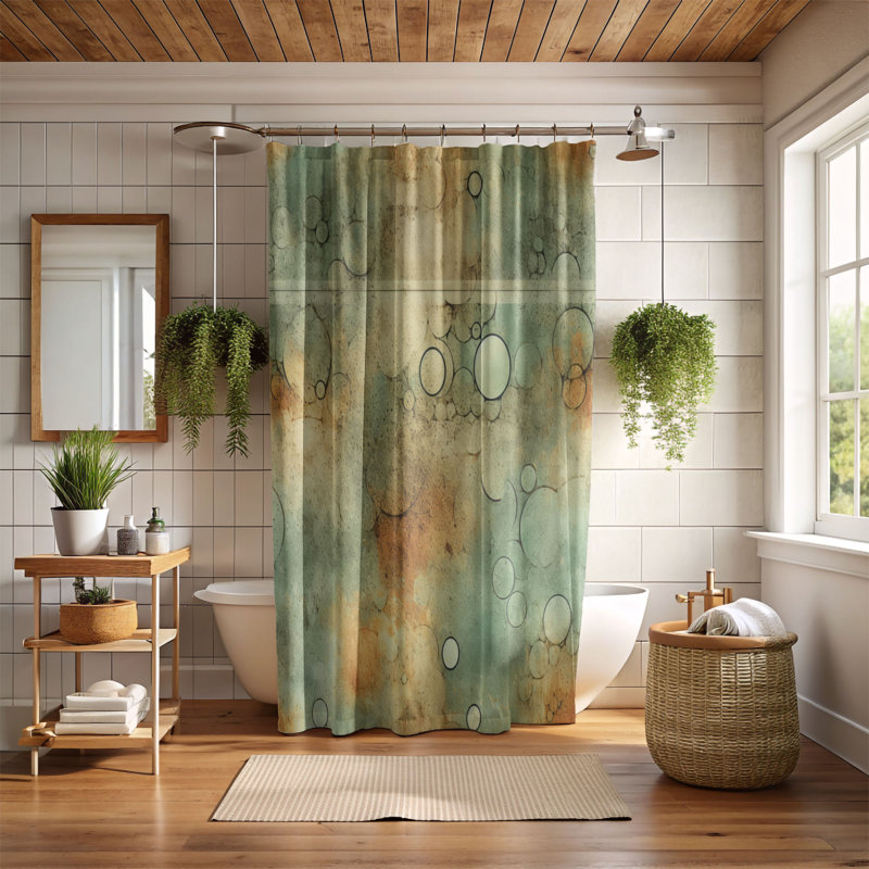 Colourful Distress - Premium Shower Curtain, 71" W x 74" L