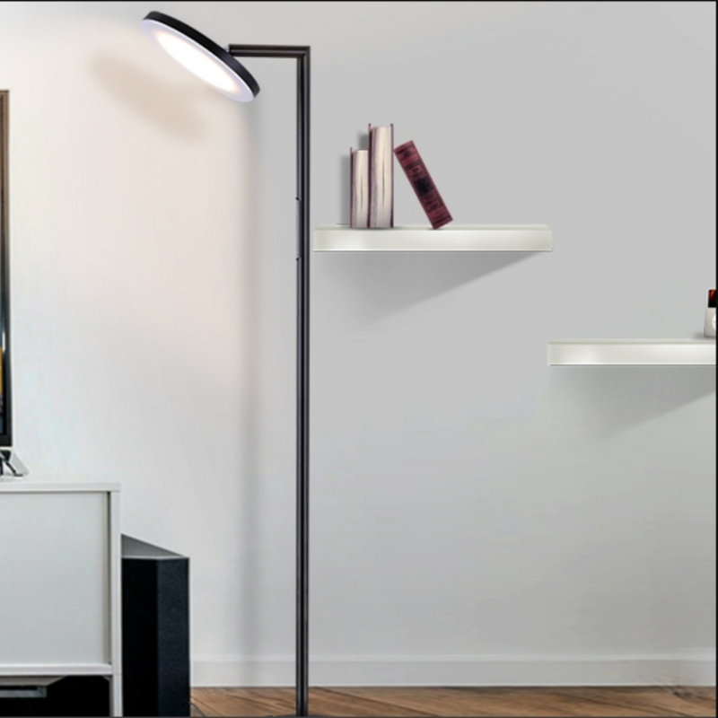 Lakina Dimmable LED  Torchiere Floor Lamp with Adjustable Head