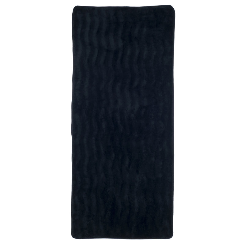 Tapis de bain long antidérapant, Noir