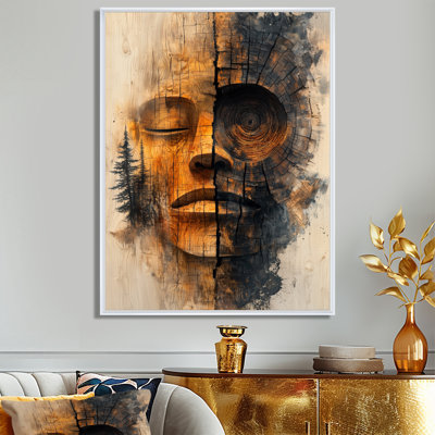 Keliah Totem, tour inuite dans un paysage de forêt I - Art mural amérindien