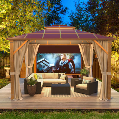 12 Ft. W x 10 Ft. D Aluminum Patio Canopy