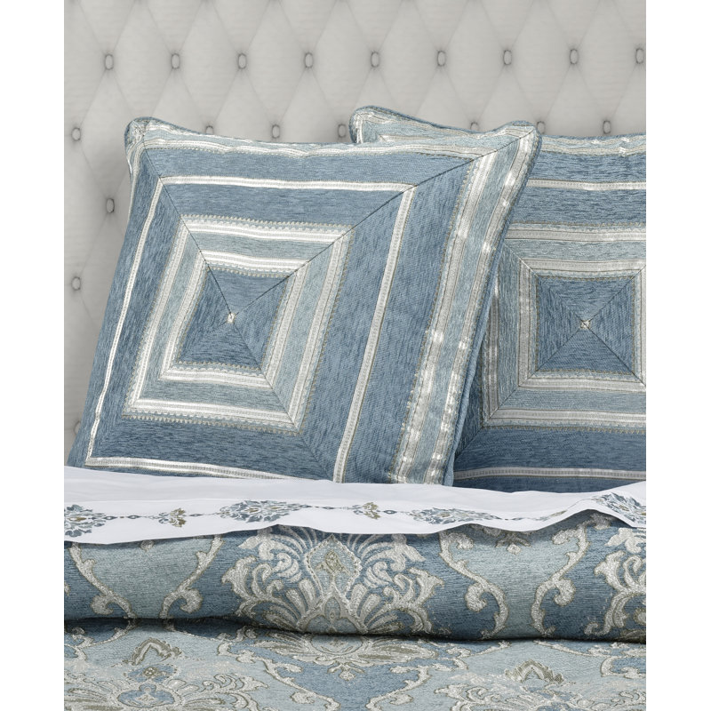 Cesar Modern Euro Sham with Velvet Piping