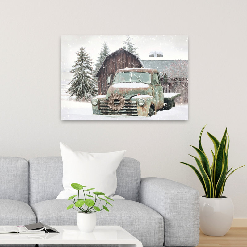 Rustic Country Christmas 1 Piece Wrapped Canvas Wall Art, 60.96cm H x 91.44cm W