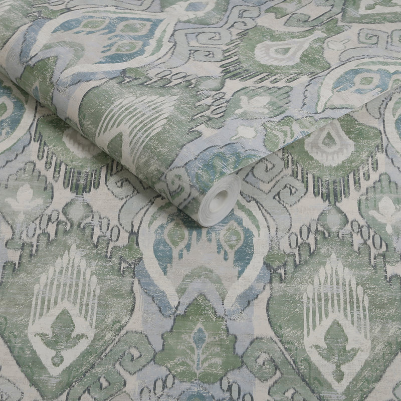  Papier peint bleu et vert Daraee
