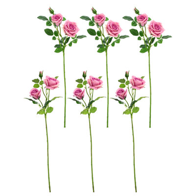 Luscious Garden Rose Natural Touch, Box Of 6 - 31 Inches