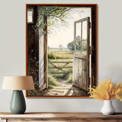 View From A Cottage Country Door II - Farm Landscape Wall Art Prints