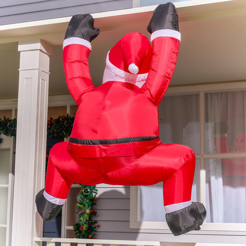 Père Noël gonflable de 6 pi avec DEL intégrées pour la fête de Noël, décoration d'intérieur, d'extérieur, de jardin, de jardin